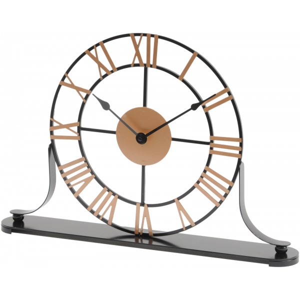 Round Skeletal Mantel Clock 